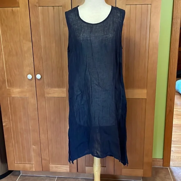 Banana Blue | Swim | Navy Blue Banana Blue Linen Sleeveless Dresscoverup  Size Medium